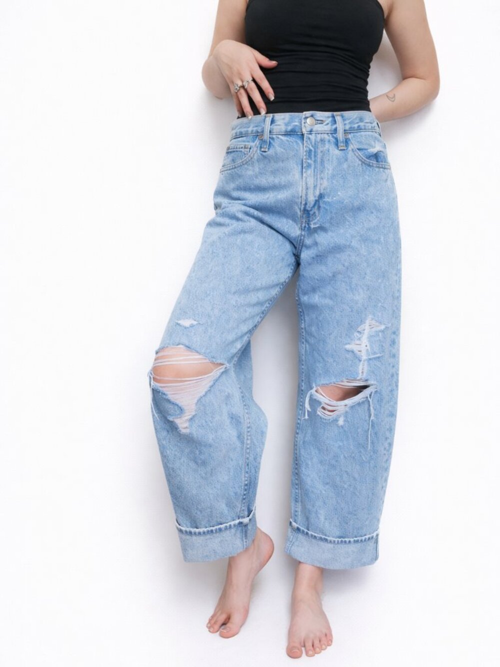 GAP High Rise Barrel Jeans